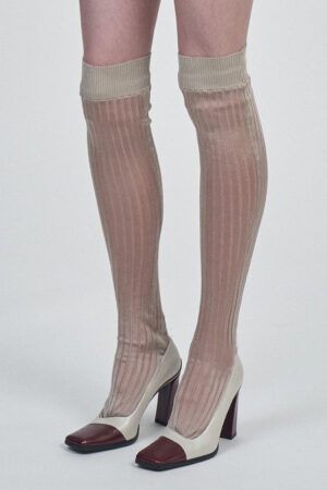 LIQUID RIBBED BRIGHT VISCOSE SOCKS