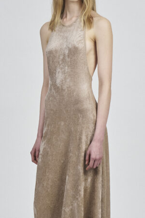 CHENILLE LONG DRESS OPEN BACK