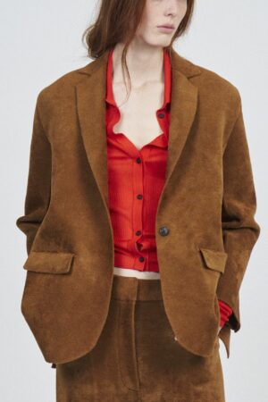 CHENILLE SINGLE BREASTED JACKET