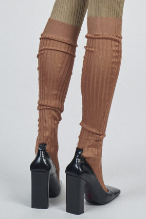 LIQUID RIBBED BRIGHT VISCOSE SOCKS